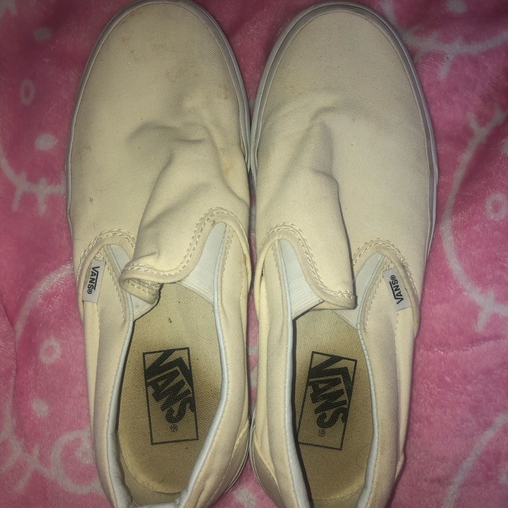 Unisex Vans Cream Classic Sneakers